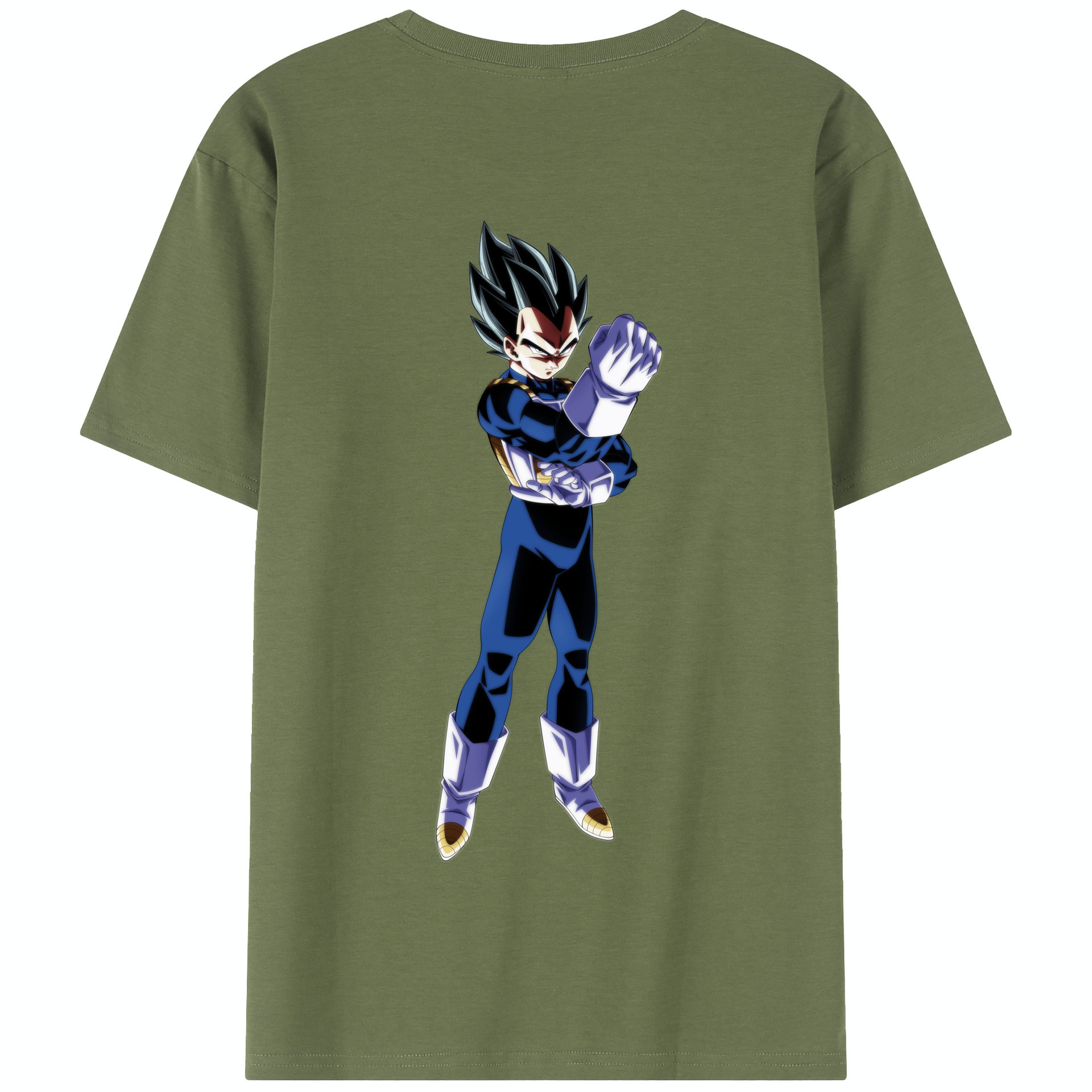 （画像用） ドラゴンボール ベジータ四世（Bejīta Yonsei）DRAGON BALL Vegeta IV 綿100％半袖Tシャツ（背面プリント）